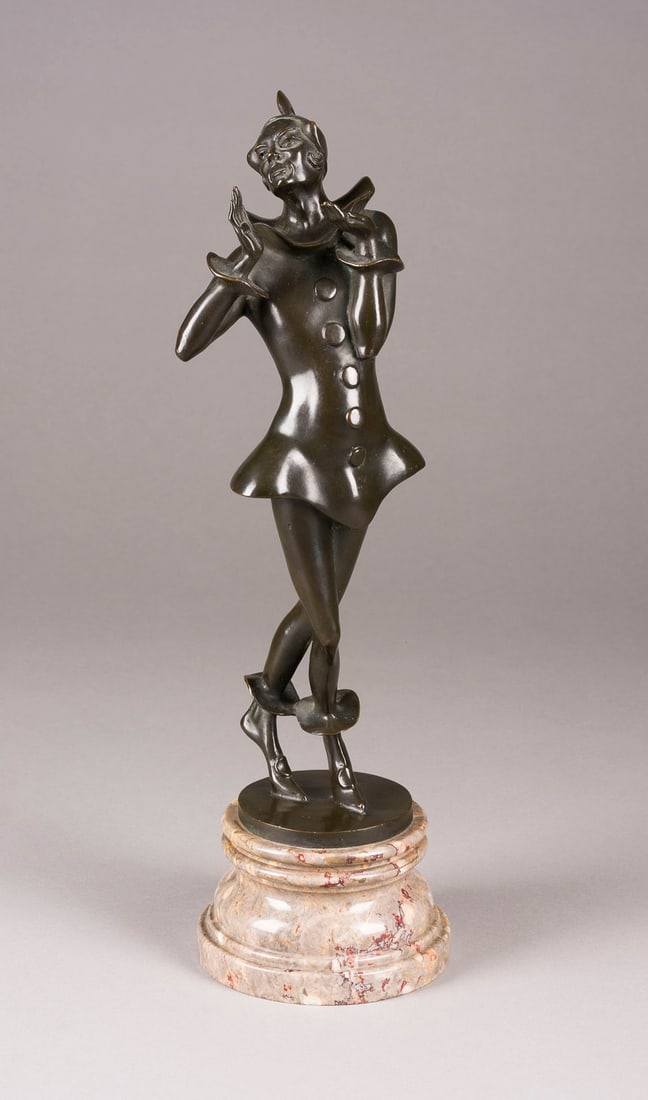 UNBEKANNTER BILDPLASTIKER 'HAMSPOHN' | STEHENDER PIERROT (1 of 3)