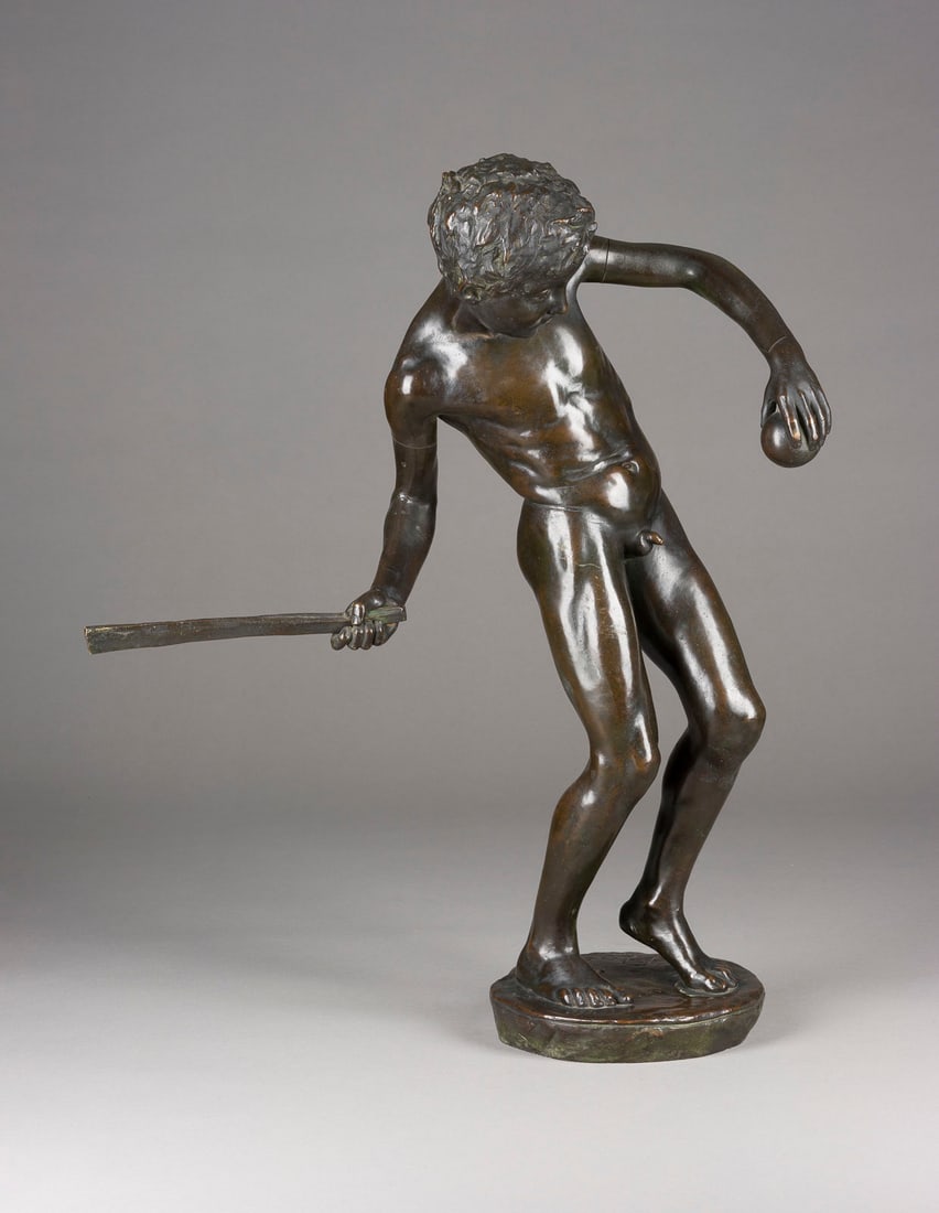 UNBEKANNTER BILDPLASTIKER | BALLSCHLÄGER / KRICKETSPIELER (1 of 2)