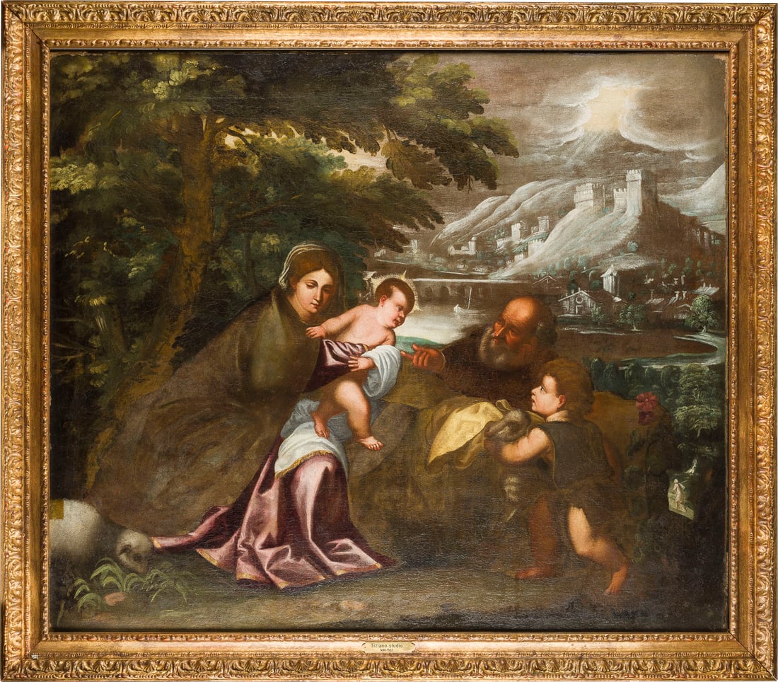 VENEZIANISCHE SCHULE DES 16. JH. | HEILIGE FAMILIE MIT DEM (1 of 4)