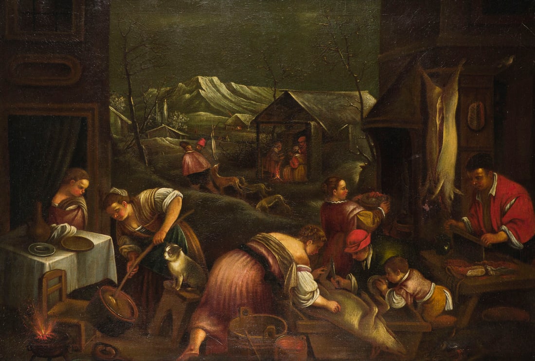 JACOPO BASSANO (UMKREIS) | DAS SCHWEINESCHLACHTEN IM WINTER (1 of 4)