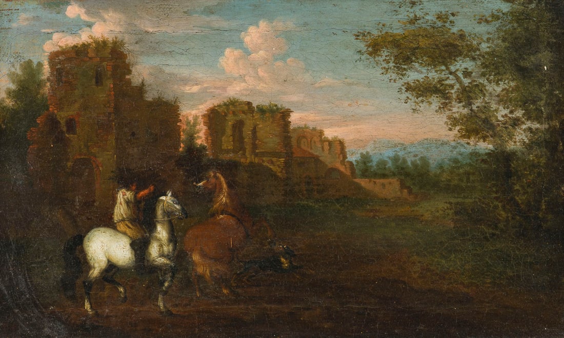 OBERITALIENISCHE SCHULE, UM 1700 | RUINENLANDSCHAFT MIT REI (1 of 4)