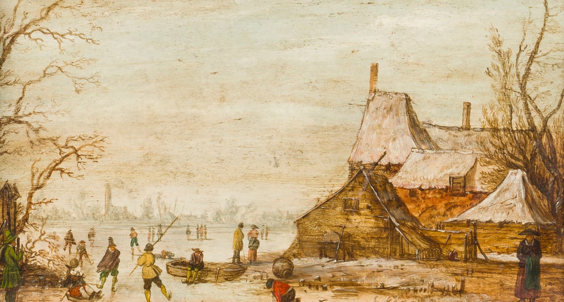 JAN JOSEPHSZOON VAN GOYEN (UMKREIS) | WINTERLICHE SZENE MIT (1 of 4)