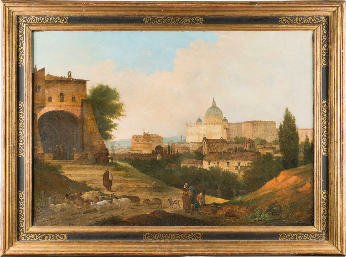 ITALIENISCHE SCHULE DES 17. JH. | ANSICHT VON ROM MIT DEM P (1 of 4)