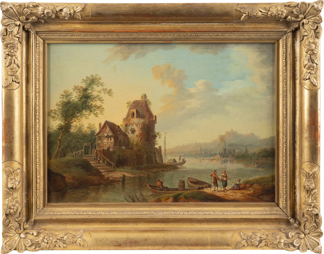 CHRISTIAN GEORG SCHÜTZ (UMKREIS) | FLUSSLANDSCHAFT MIT BURG (1 of 4)