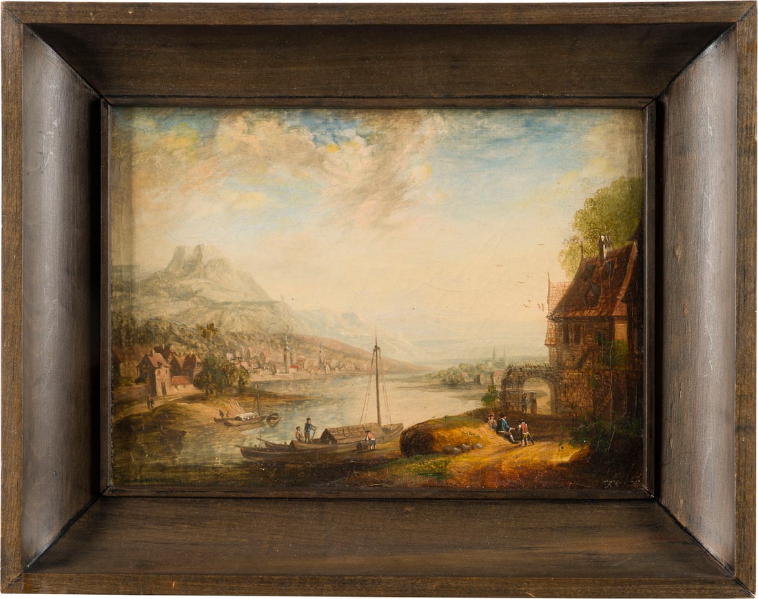 HERMAN SAFTLEVEN (ATT.) | WEITE FLUSSLANDSCHAFT AM DORF MIT (1 of 4)