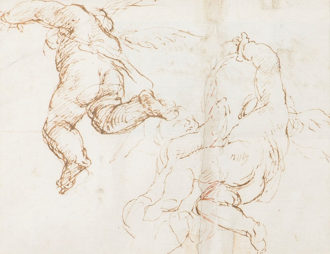 GIUSEPPE MELANI (ATTR.) | FIGURENSTUDIE ZU ZWEI SCHWEBENDEN (1 of 4)