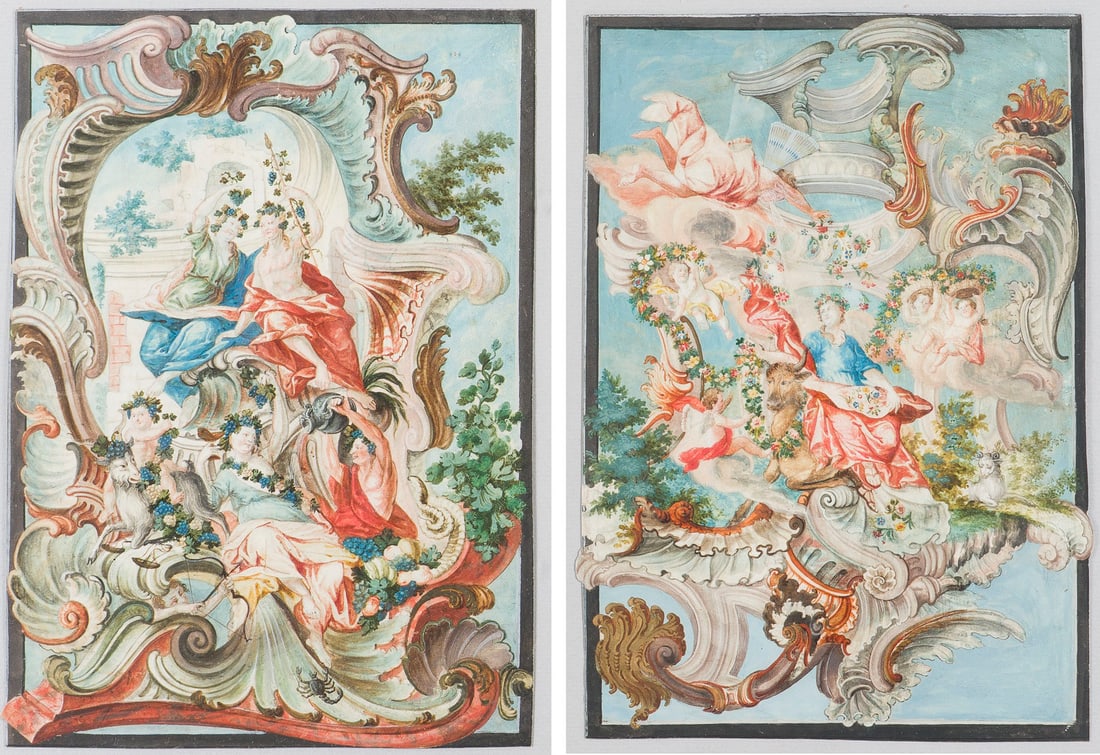 SÜDDEUTSCHE SCHULE DES 18. JH. | ZWEI GEGENSTÜCKE: ALLEGORI (1 of 7)