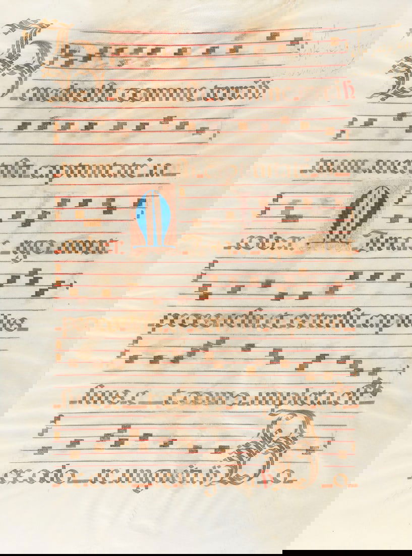 | ZWEI ANTIPHONAR-EINZELSEITEN UND EINE GRADUALE-FAKSIMILE (1 of 2)