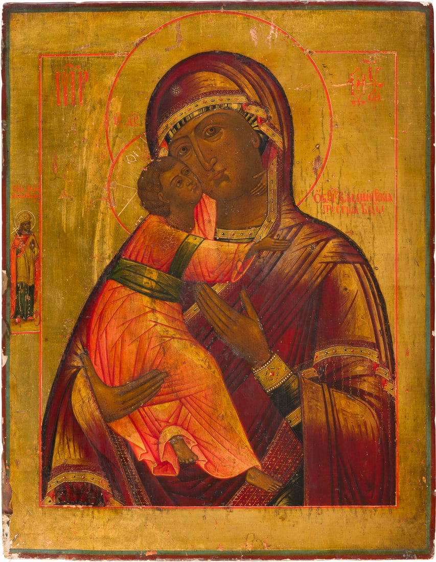 | GROSSFORMATIGE IKONE MIT DER GOTTESMUTTER VON WLADIMIR (WLADIMIRSKAJA) (1 of 1)