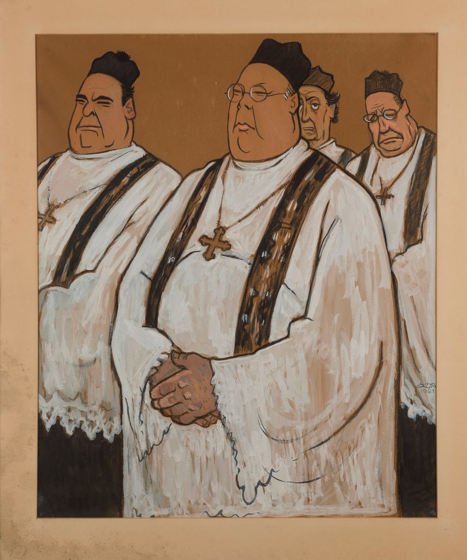 UMBERTO LINO SALINI | VIER GEISTLICHE (1921) (1 of 1)