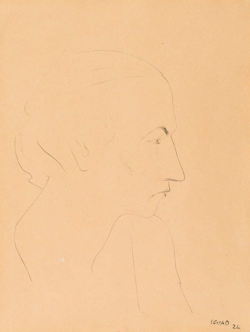 CHRISTIAN SCHAD | OHNE TITEL (DAMENPORTRAIT IM PROFIL) (1926) (1 of 1)