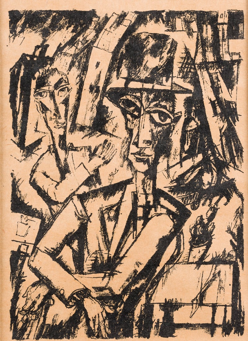 MAX BURCHARTZ | 'ZWEI MAENNER' (1919) (1 of 1)