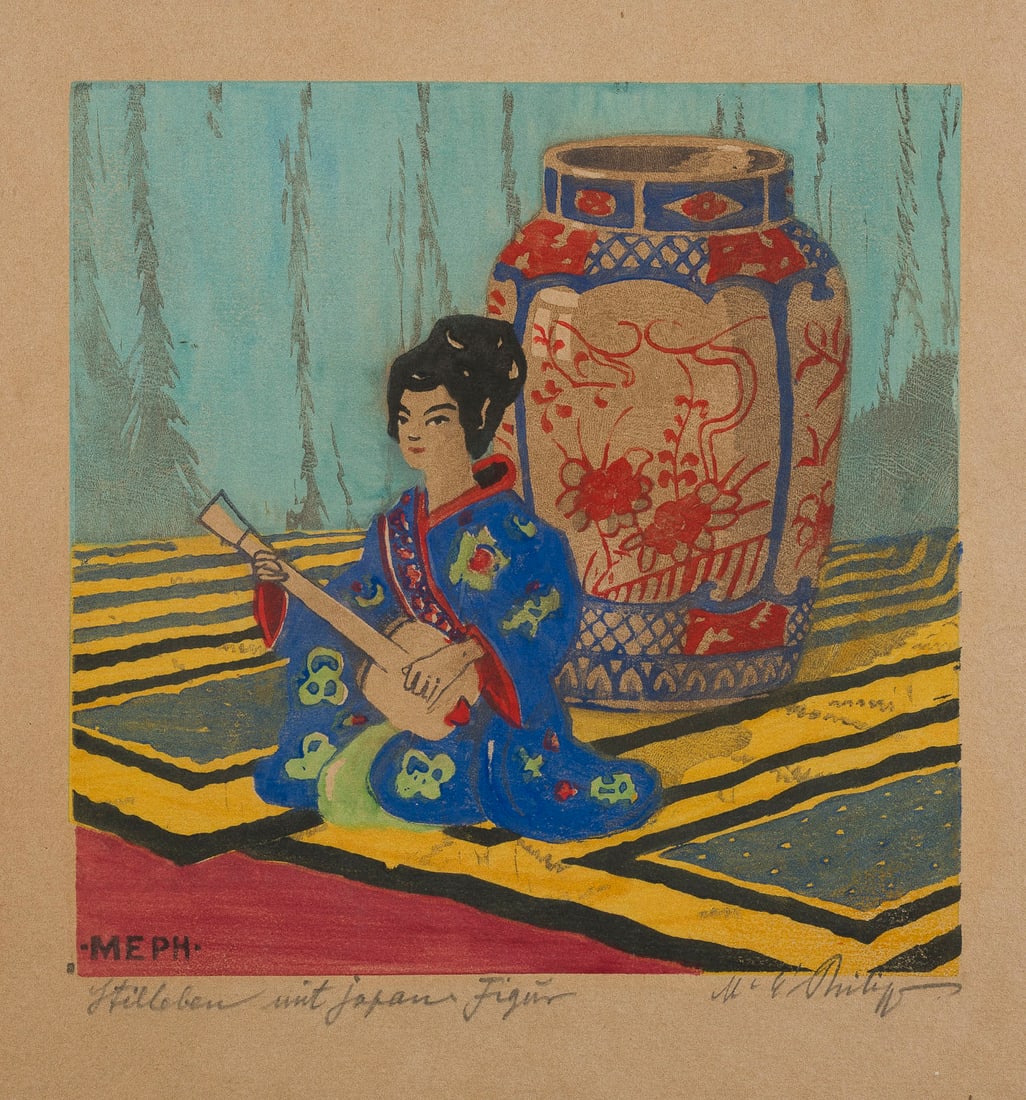 MARTIN ERICH PHILIPP | STILLEBEN MIT JAPANISCHER FIGUR (1 of 1)