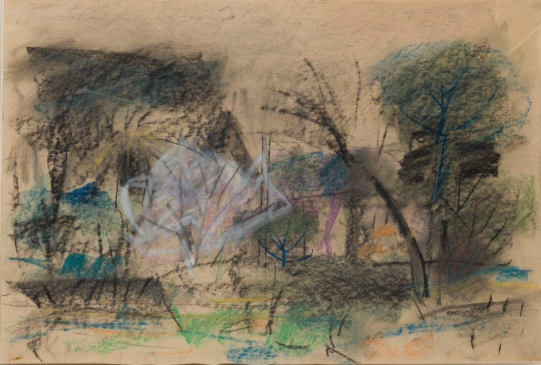 ULRICH ERBEN | OHNE TITEL (1961): ULRICH ERBEN 1940 Duesseldorf - lives and works in Duesseldorf UNTITLED (1961) Mixed media on paper. F 57,5 x 77,5 cm. Sheet size 34 x 50 cm. Unsigned. Included: exhibition catalogue 'Ulrich Erben. Ja
