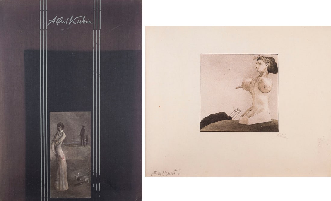 ALFRED KUBIN | MAPPENWERK 'FAKSIMILE DER MODERNE 5': ALFRED KUBIN 1877 Leitmeritz/Boehmen - 1959 Wernstein am Inn PORTFOLIO 'FAKSIMILE DER MODERNE 5' (1987) 6 facsimile sheets, each in a passepartout. Cassette 70,5 x 50,5 cm. PP each 68 x 49 cm. Copy '1
