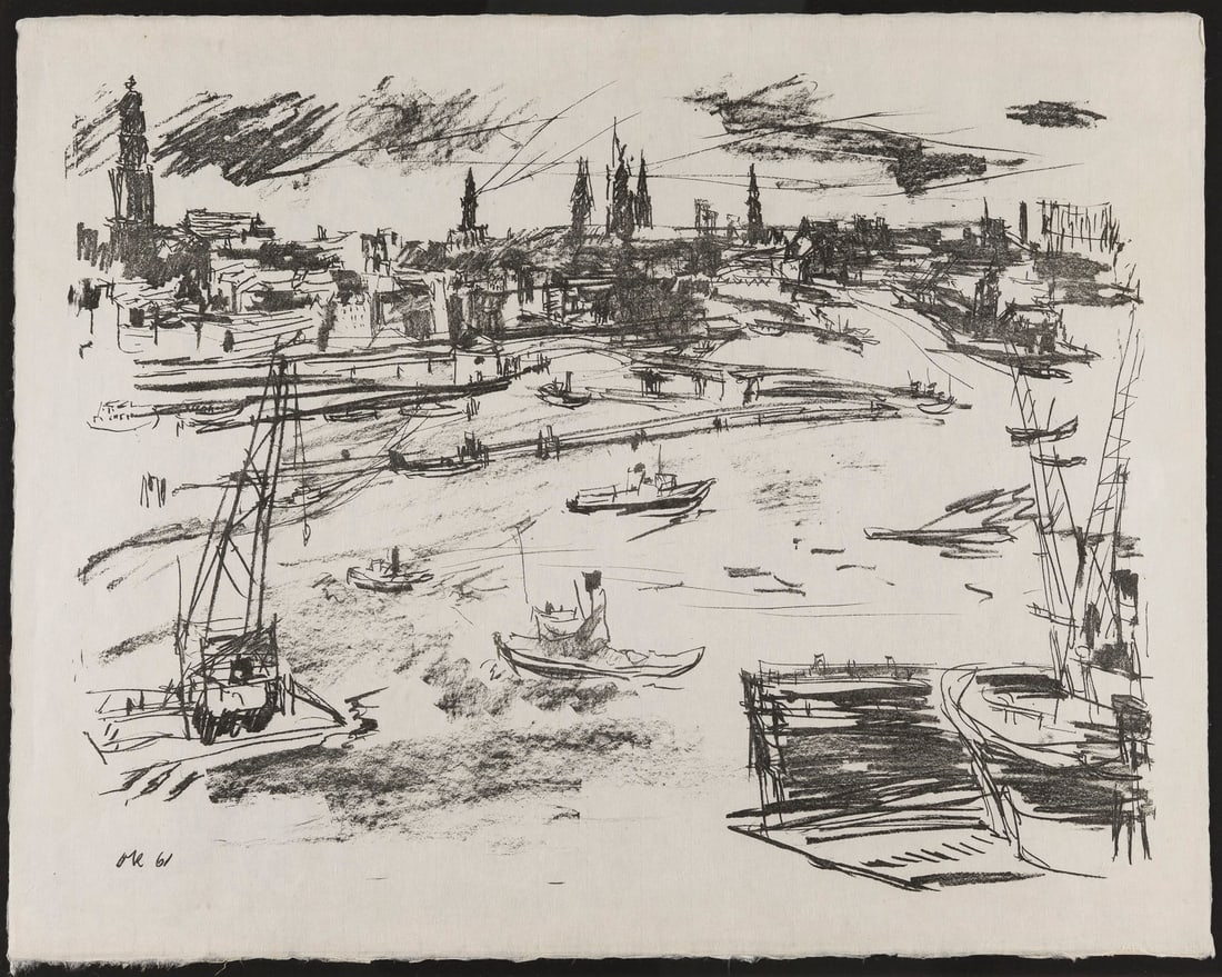 OSKAR KOKOSCHKA | 'HAMBURGER HAFEN' (1961) (1 of 1)