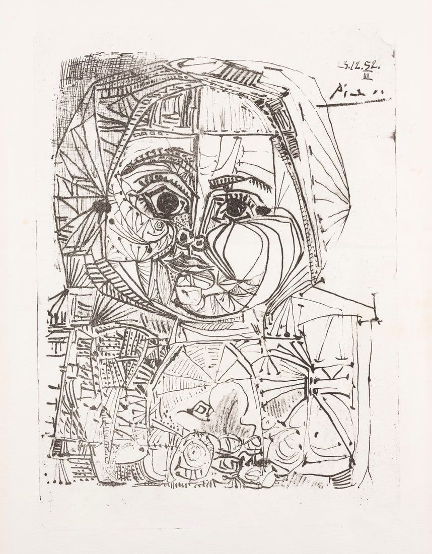 PABLO PICASSO (NACH) | PALOMA: PABLO PICASSO (AFTER) 1881 Malaga - 1973 Mougins PALOMA LIthograph on Arches-wove paper, with watermark, Ed. Mourlot, Paris. Sheet size 45.5 x 33 cm. Print size 33.5 x 24 cm. Inscribed at upper right 