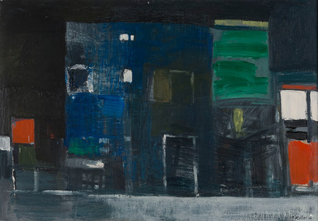 OSKAR KOLLER | 'HAEUSER BEI NACHT' (1966) (1 of 1)