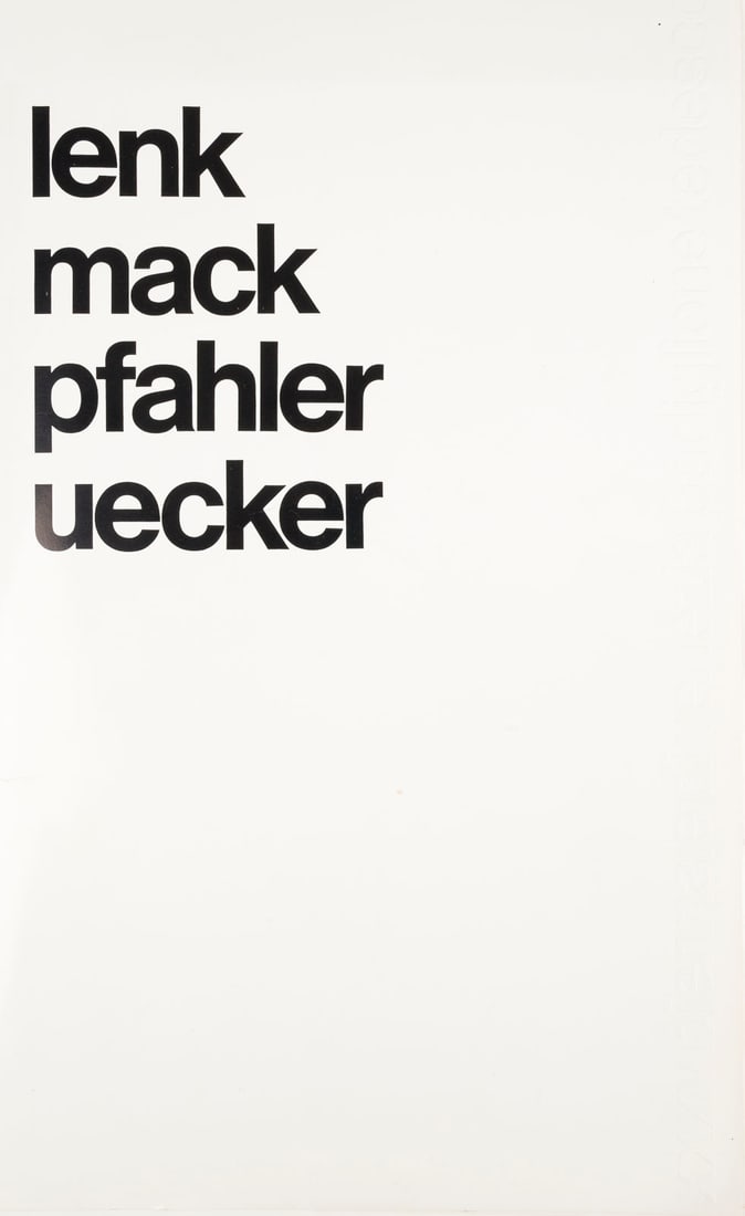 | MAPPENWERK 'LENK MACK PFAHLER UECKER - XXXV. BIENNALE DI VENEZIA, PADIGLIONE TEDESCO' (1970) (1 of 10)