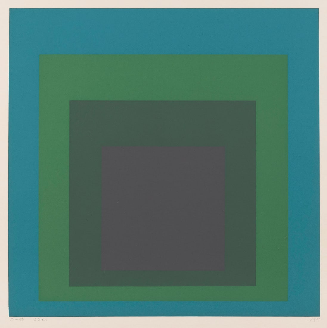 JOSEF ALBERS | 'O-G' (1967) (1 of 1)
