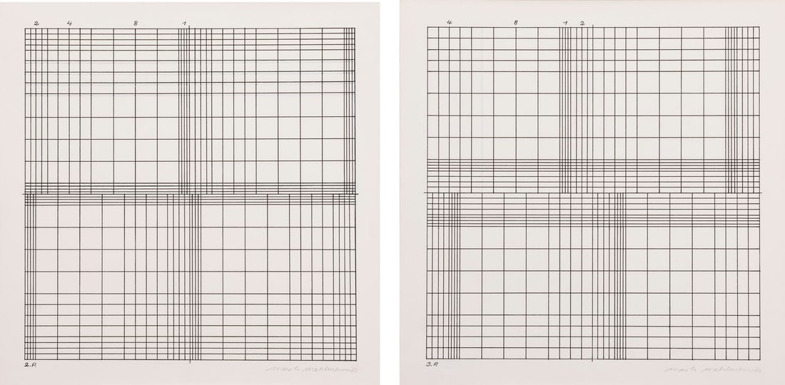 MAX HERMANN MAHLMANN | ZWEI DRUCKVORLAGEN 'STRUKTURELLE EINHEIT 1248' (1972) (1 of 5)
