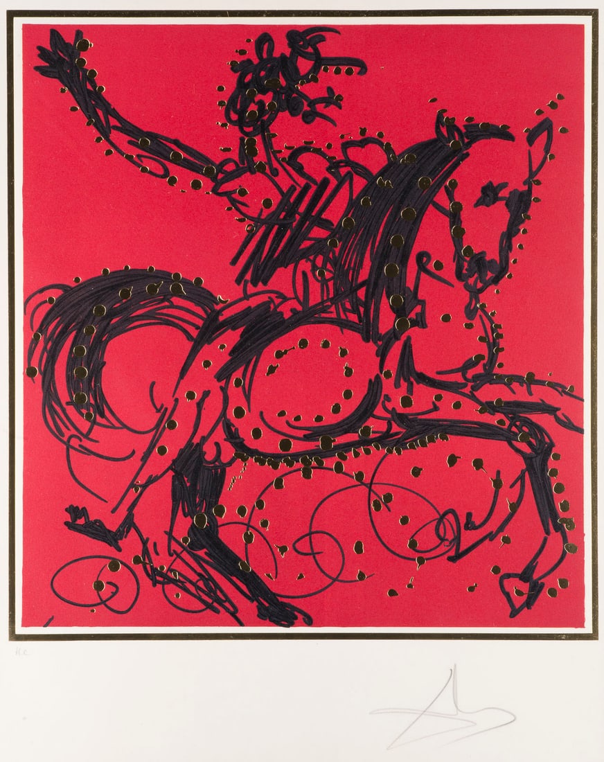 SALVADOR DALI | 'JAMES THE GREATER' (1977): SALVADOR DALI Figueres, Girona 1904 - 1989 'JAMES THE GREATER' (1977) from: The Twelve Apostles Colour lithograph with gold embossing on Arches, with watermark. Sheet size 64.5 x 47.5 cm. Print size 4