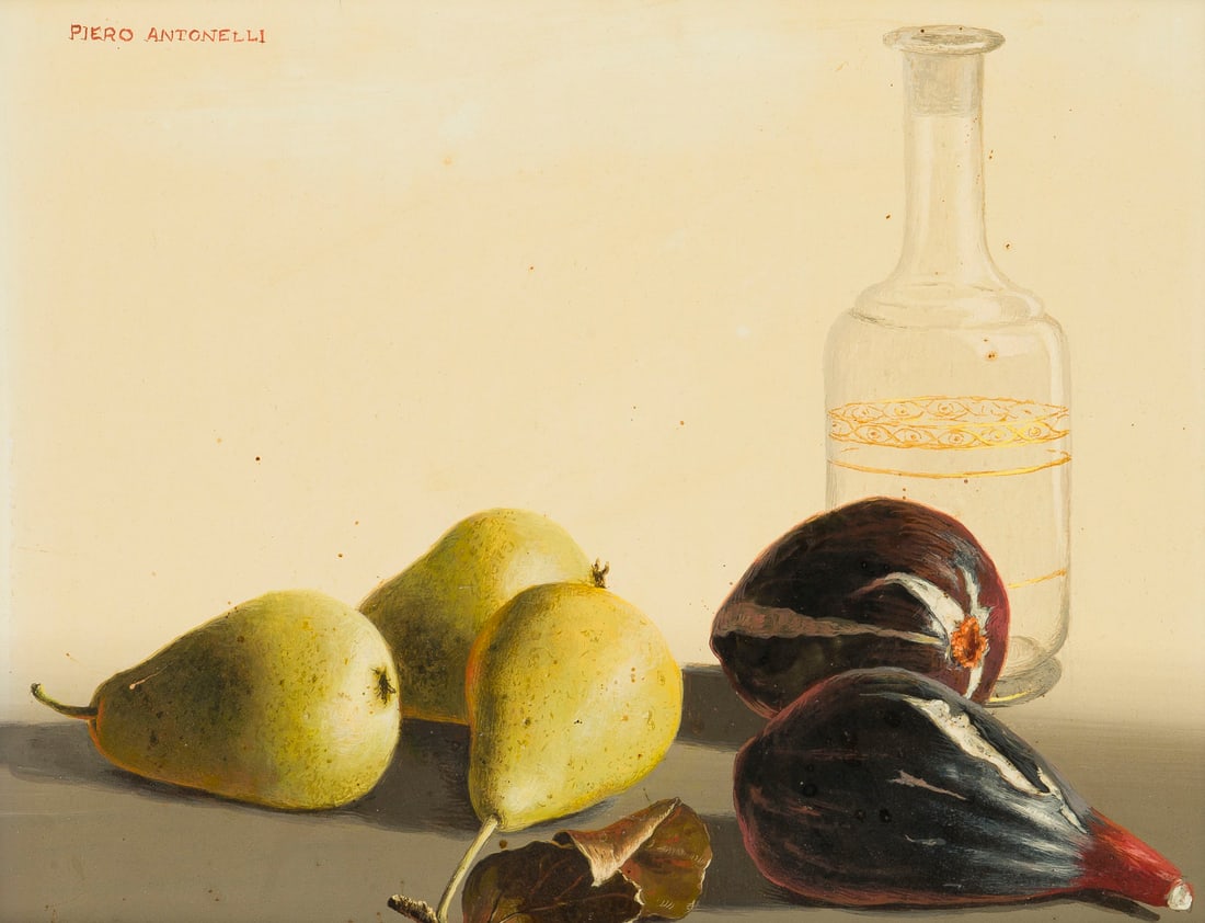 PIERO ANTONELLI | 'STILLEBEN MIT BIRNEN UND GLASFLASCHE' (1 of 2)