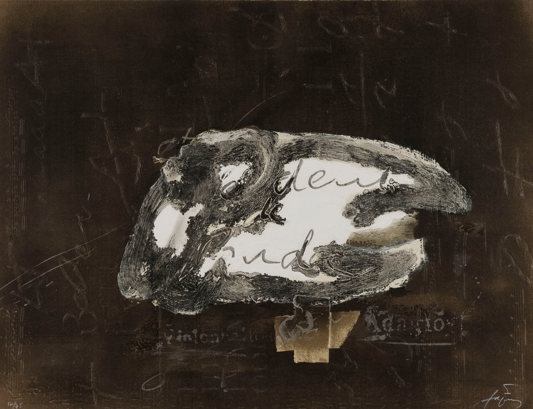 ANTONI TAPIES | 'VARIATIONS SUR UN THEME MUSICAL X' (1987) (1 of 1)