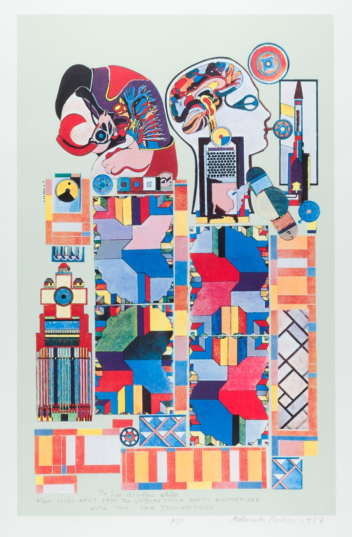 EDUARDO PAOLOZZI | 'THE SUN DESOLVES WHILE MAN LOOKS AWAY (...)' (1987) (1 of 1)