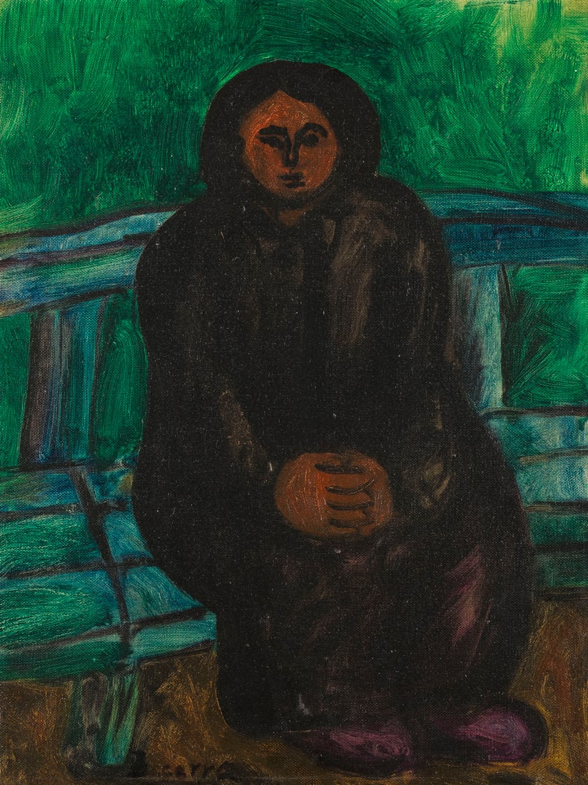 GERMAN BECERRA | DAMENPORTRAIT SITZEND: GERMAN BECERRA 1928 Sotaquira, Columbia - 2021 Savigny-les-Beaune, France SEATED PORTRAIT OF A WOMAN Acrylic on canvas. F 42 x 32,5 cm. 40 x 30 cm. Signed lower left. Verso: Part. with minor pressure 