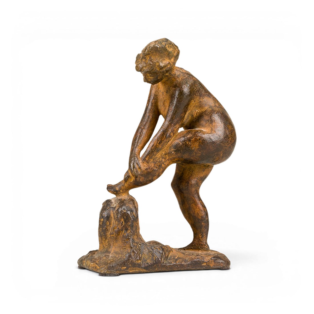 CLEMENS PASCH | DAMENAKT: CLEMENS PASCH 1910 Issum, Sevelen - 1985 Duesseldorf NUDE WOMAN Bronze, red brown patinated. 16.5 x 11 x 6 cm. 986 g. Signed 'C. PASCH' on the side. Provenance: Private collection in the Lower Rhine r