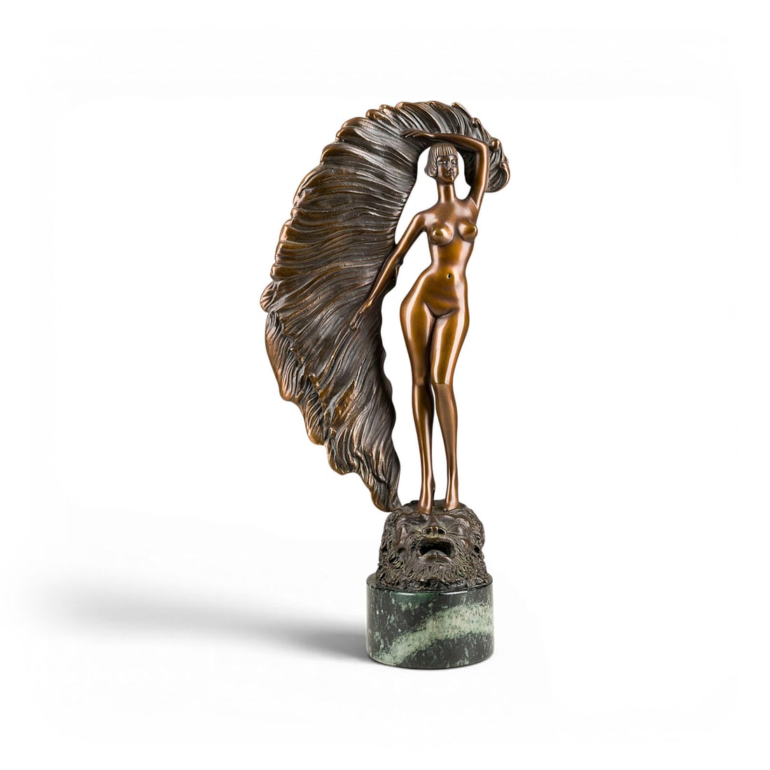 ERNST FUCHS | 'VENUSGUERTEL': ERNST FUCHS Vienna 1930 - 2015 'VENUSGUERTEL (THE BELT OF VENUS)' Bronze, darkbrown/golden brown patinated, on marble base. 42.5 x 20 x 13 cm, Bronze 37.5 cm high. Total weight 4.67 kg. Signed and num