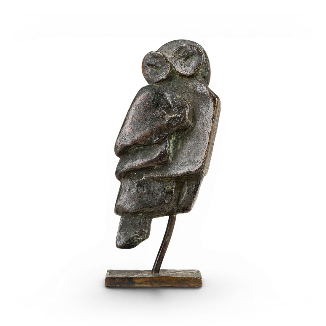 ANNA THORWEST | EULE: ANNA THORWEST 1928 Hungary - 1992 OWL Bronze, darkbrown patinated. 12.8 x 6 x 4 cm. 638 g. Slight traces of oxidation. Part. surface scratches. Provenance: Private collection in the Lower Rhine region