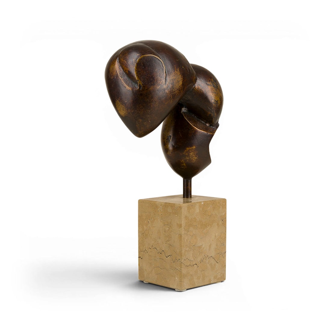 FREDERIC MUELLER | 'LA BETE' (1980): FREDERIC MUELLER 1919 Winterthur - 1981 Corsier-sur-Vevey 'LA BETE' (1980) Bronze, dark brown patina, on stone base . 24 x 20 x 11,5 cm, base 13 x 10 x 10 cm, total weight 10,33 kg. Monogrammed and '1