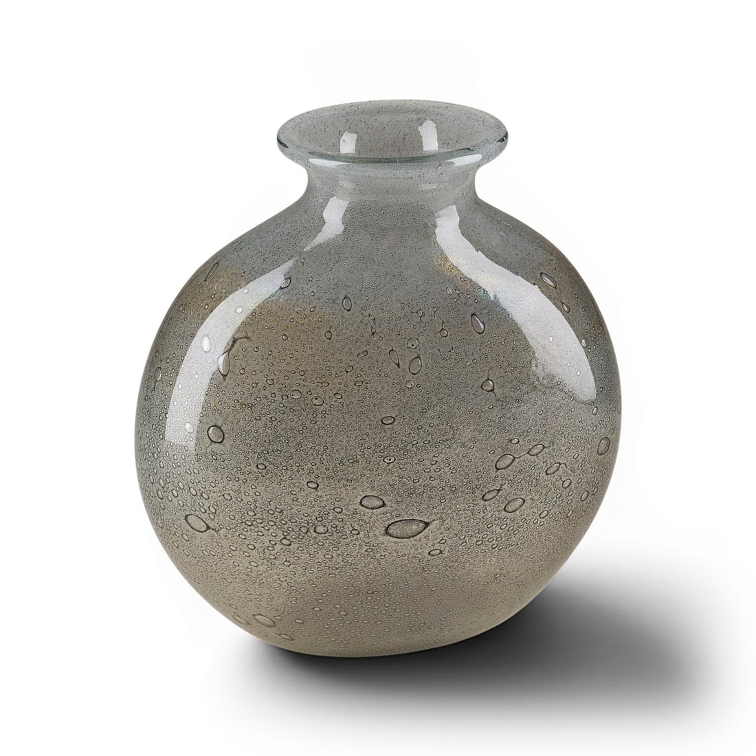 ERCOLE BAROVIER (ATTR.) | VASE 'EFESO GRIGIO': ERCOLE BAROVIER 1889 Murano - 1974 Venice 'EFESO GRIGIO' VASE Italy, Barovier & Toso, designed in 1964 Colourless overlaid glass, with grey oxide and bubble inclusions. H. 26 cm, W. 24 cm, D. 12 cm. M