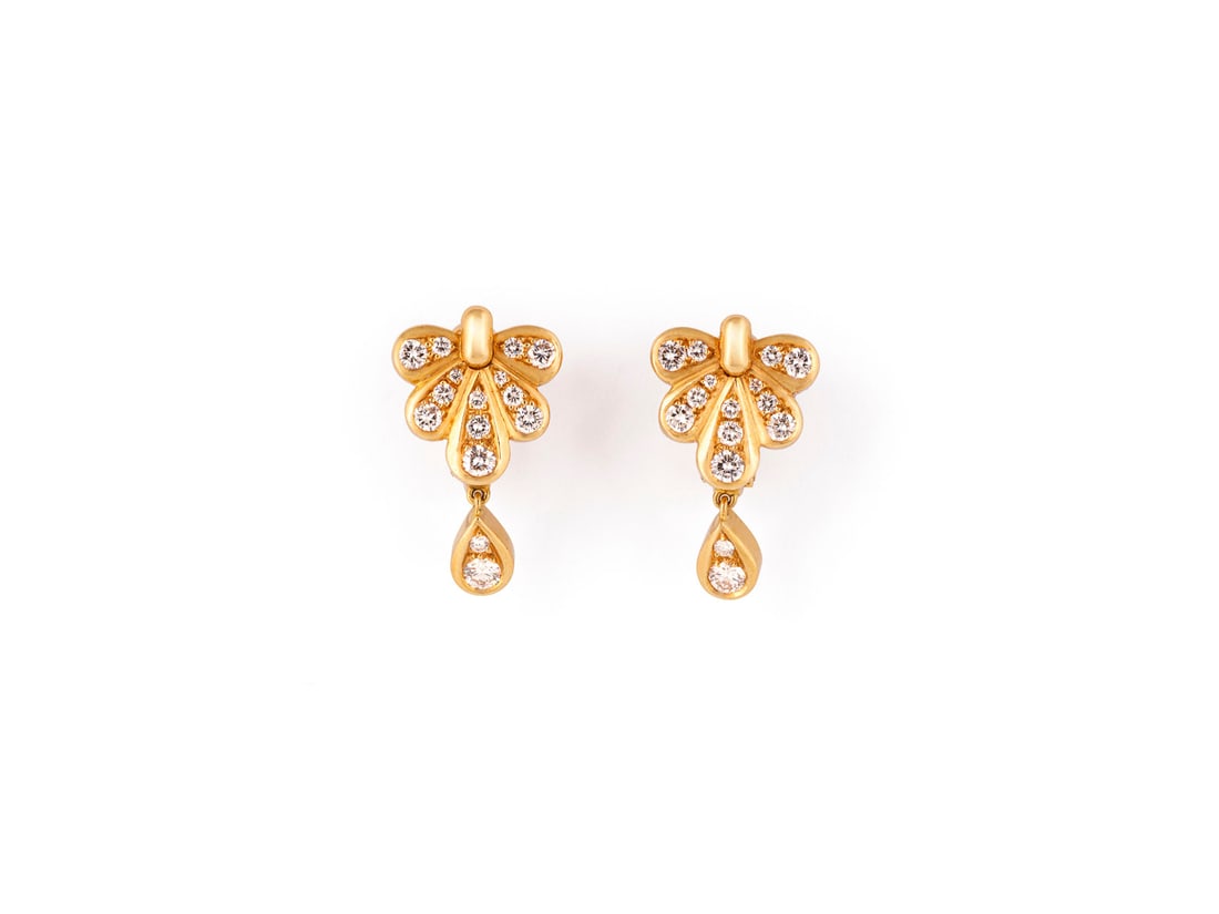 BRILLANT OHR CLIP STECKER: BRILLANT OHR CLIP STECKER GG 750. Masse: ca. 24,3 mm x 14,3 mm. Ges.-Gew.: ca. 11,4 g. Clipstecker, besetzt mit Brillanten ? Clip ca. 0.40 ct. G-H/VVS-SI.