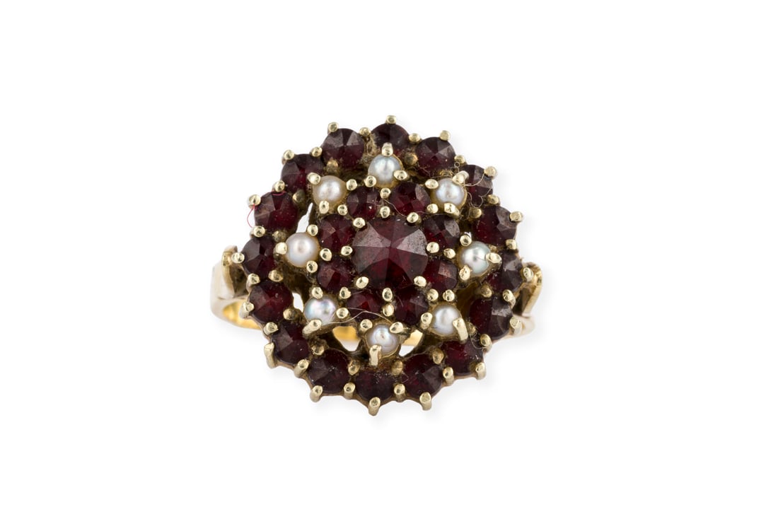 GRANAT PERLEN RING (1 of 1)