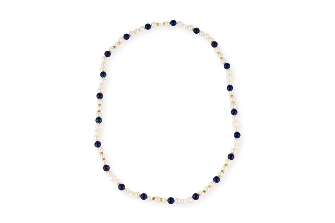 LAPIS LAZULI PERLEN COLLIER (1 of 1)