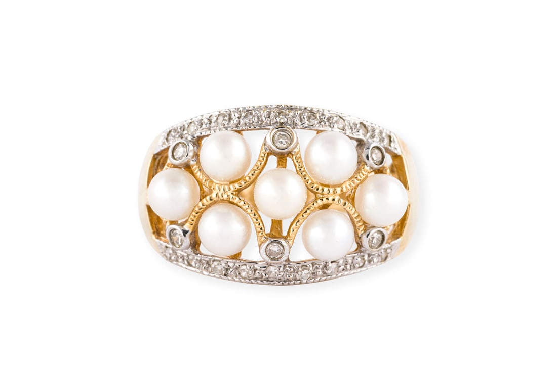 PERLEN DIAMANT RING (1 of 1)