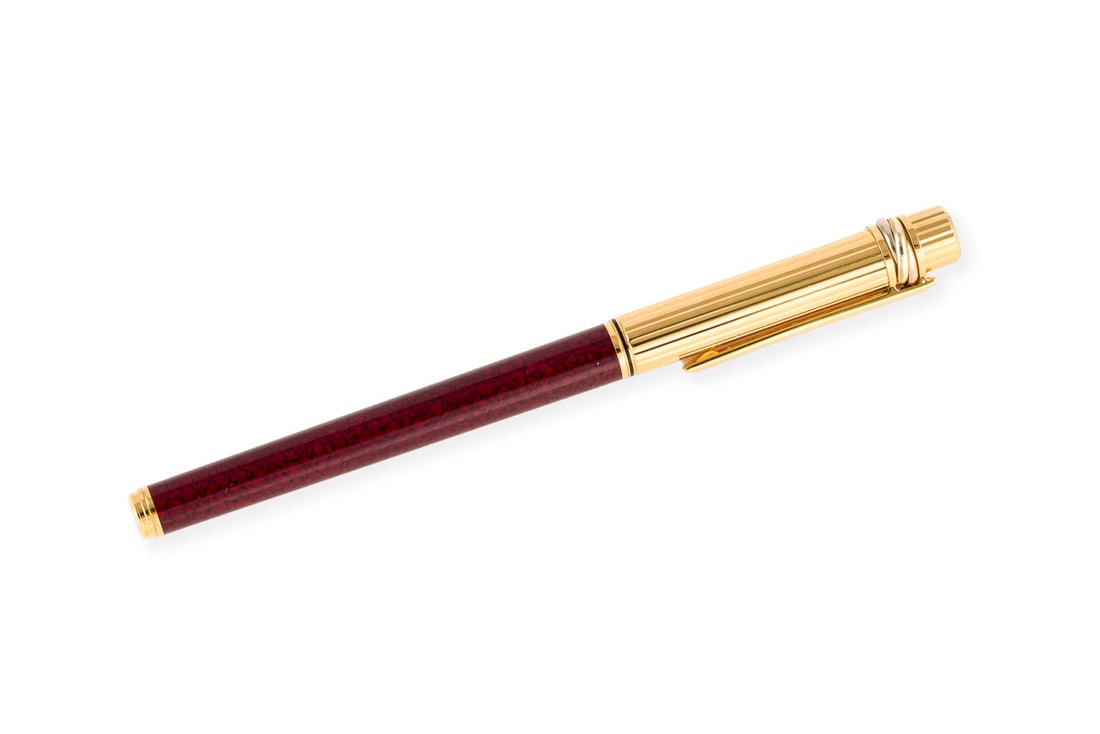 'CARTIER' KUGELSCHREIBER: 'CARTIER' KUGELSCHREIBER Cartier Kugelschreiber ohne Miene. Inkl. Cartier Box und Gebrauchsanweisung.