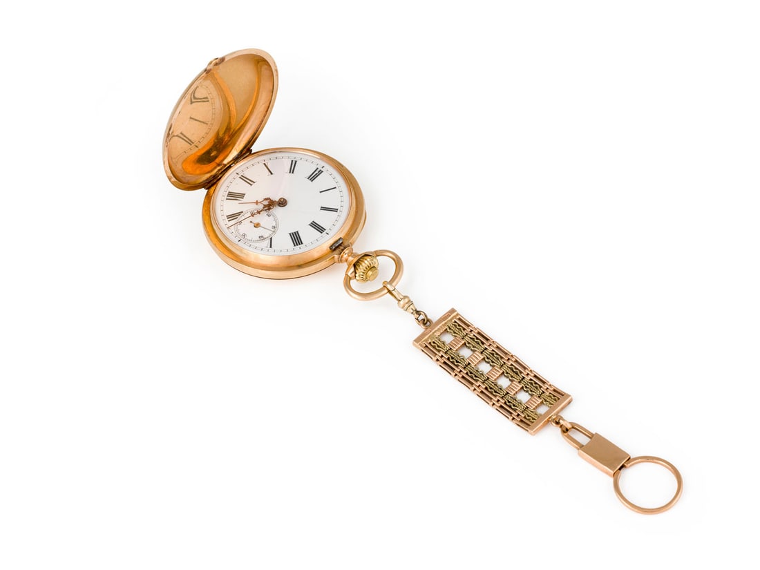 'REMONTOIR' TASCHENUHR AN KETTE (1 of 4)