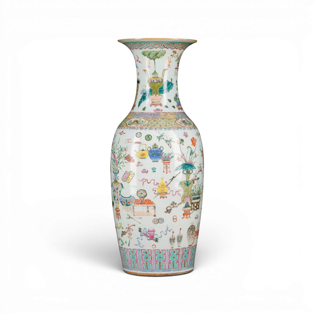 EINE GROSSE FAMILLE-ROSE-VASE MIT DER DARSTELLUNG VON ''HUNDERT ANTIQUITAETEN'' (1 of 1)