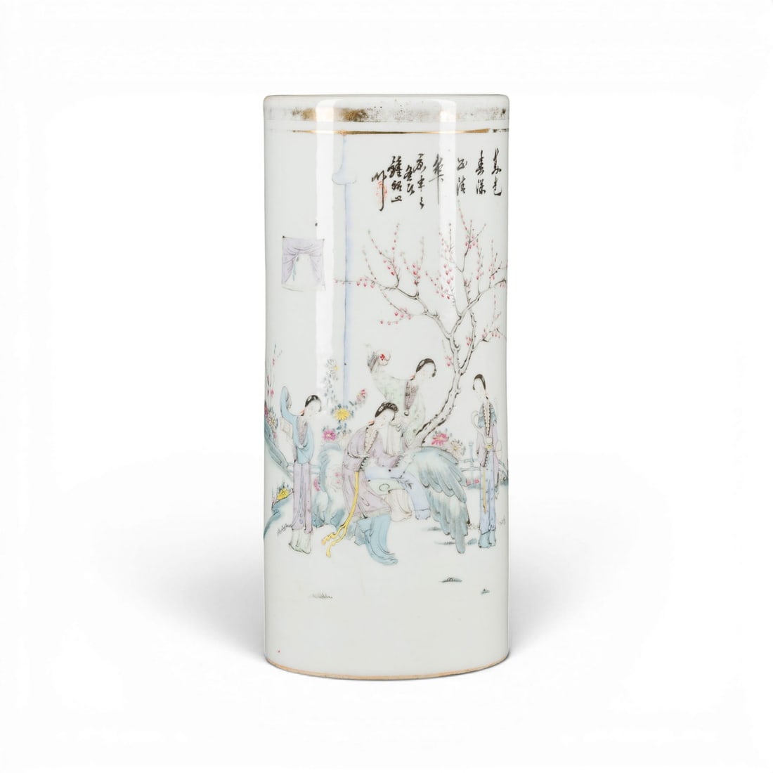 EIN QIANJIANGCAI-HUTSTAENDER MIT FIGURENDARSTELLUNG (1 of 1)
