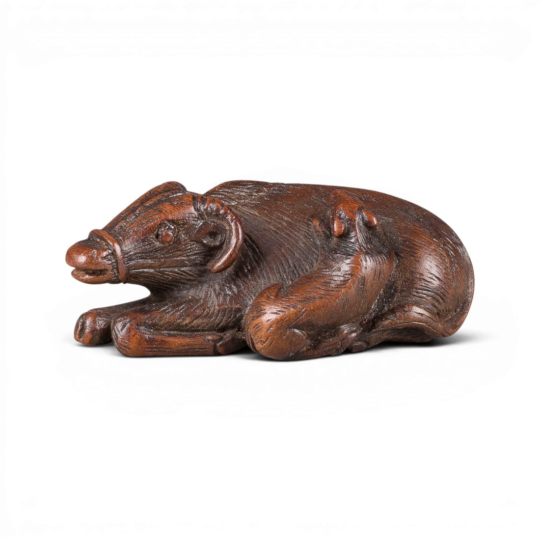 SIEBEN NETSUKE UND EIN KISERUZUTSU MIT KISERU - 10