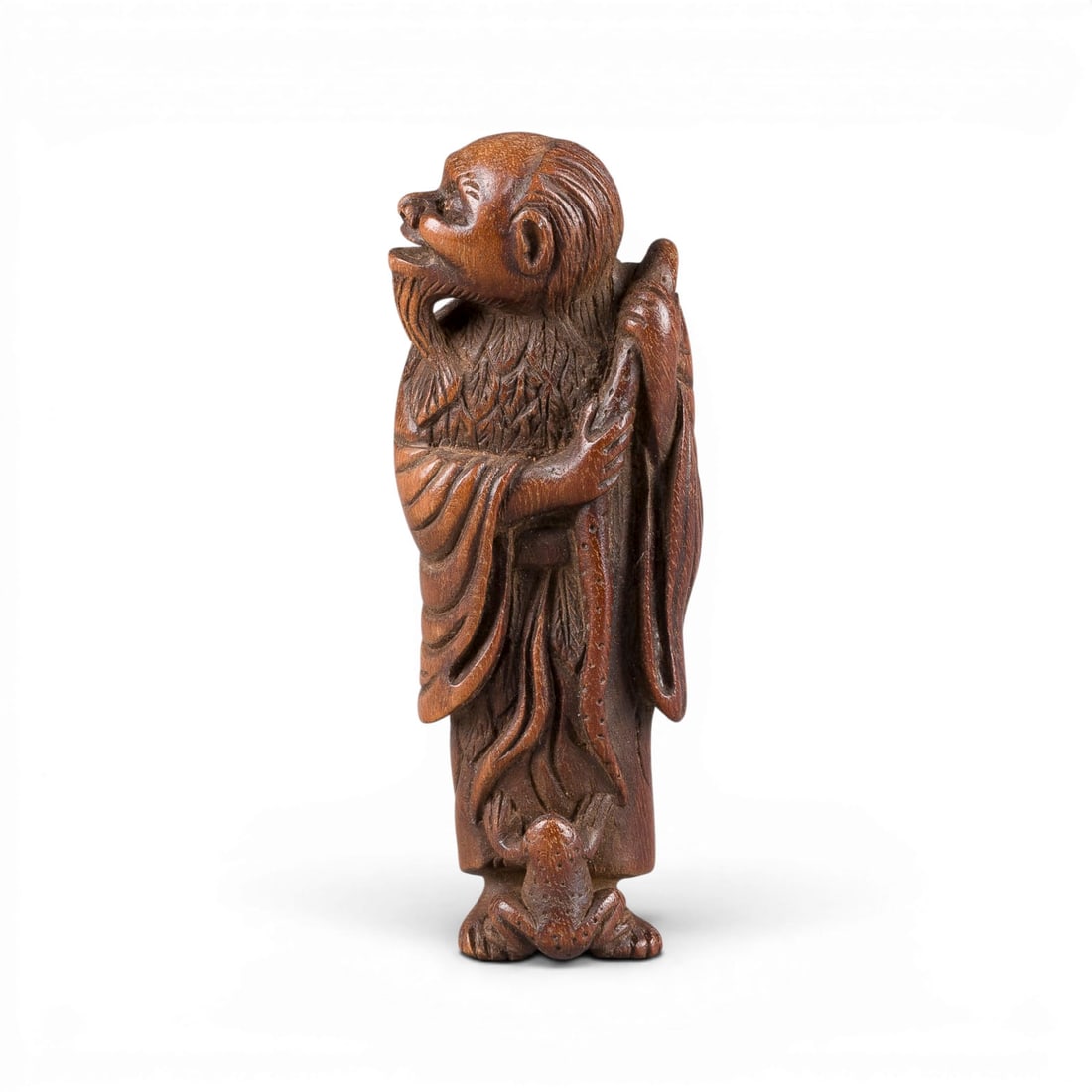 SIEBEN NETSUKE UND EIN KISERUZUTSU MIT KISERU - 5