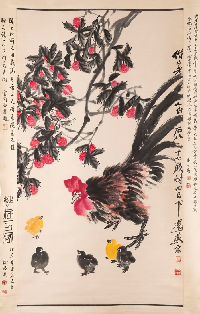 QI BAISHI (MIT SIGNATUR VON), HENNE MIT KUEKEN (1 of 1)