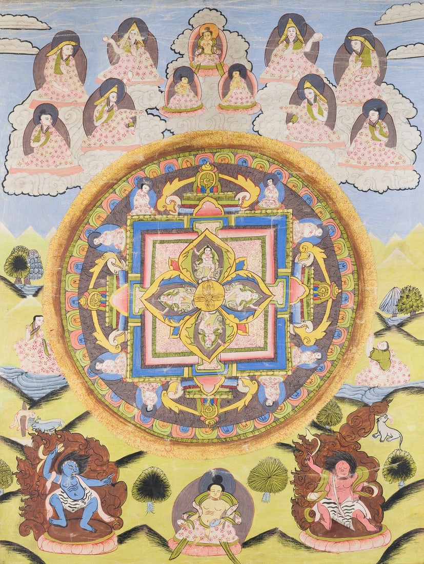 EIN KONVOLUT VON VIER THANGKAS (1 of 4)