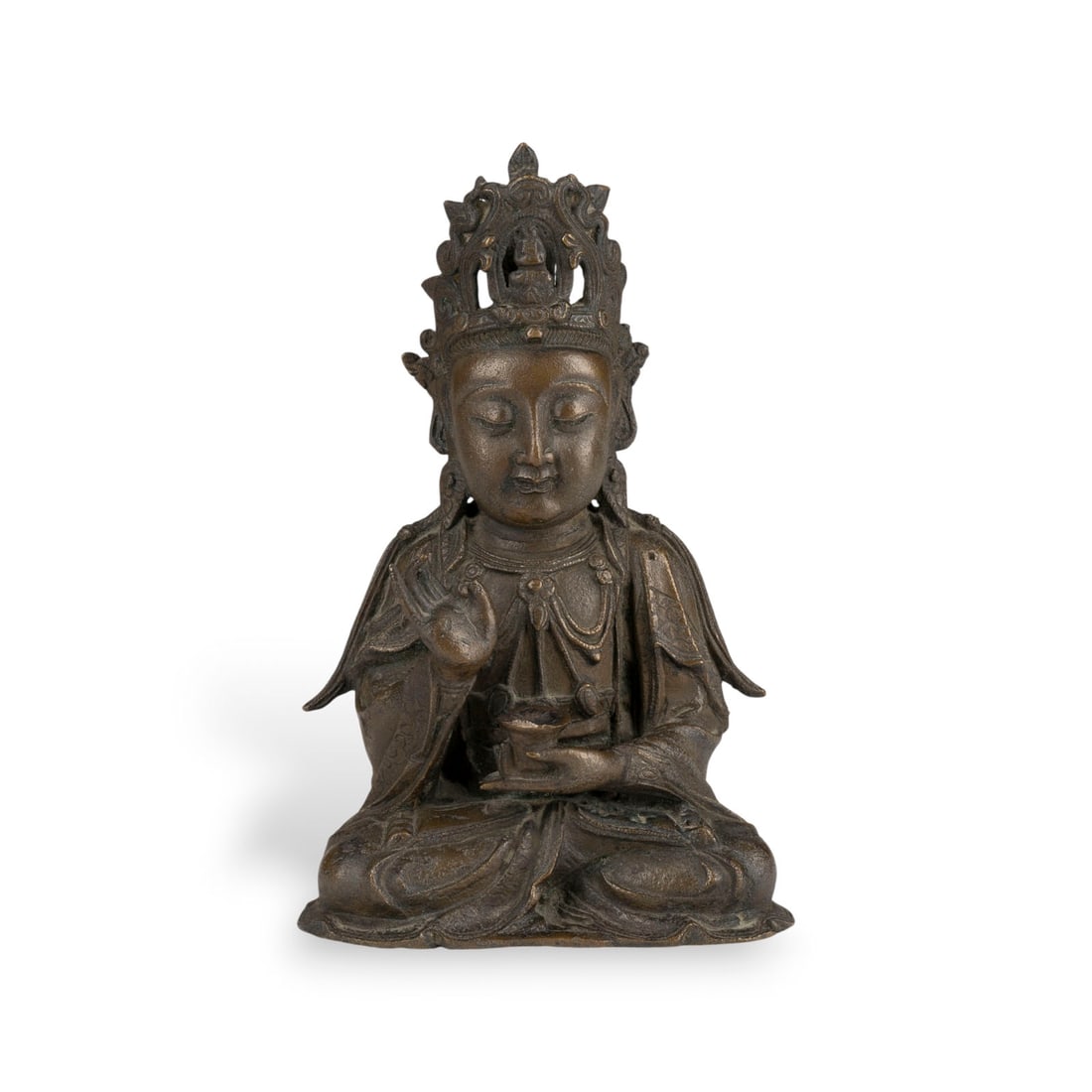 EINE BRONZEFIGUR DER GUANYIN (1 of 5)