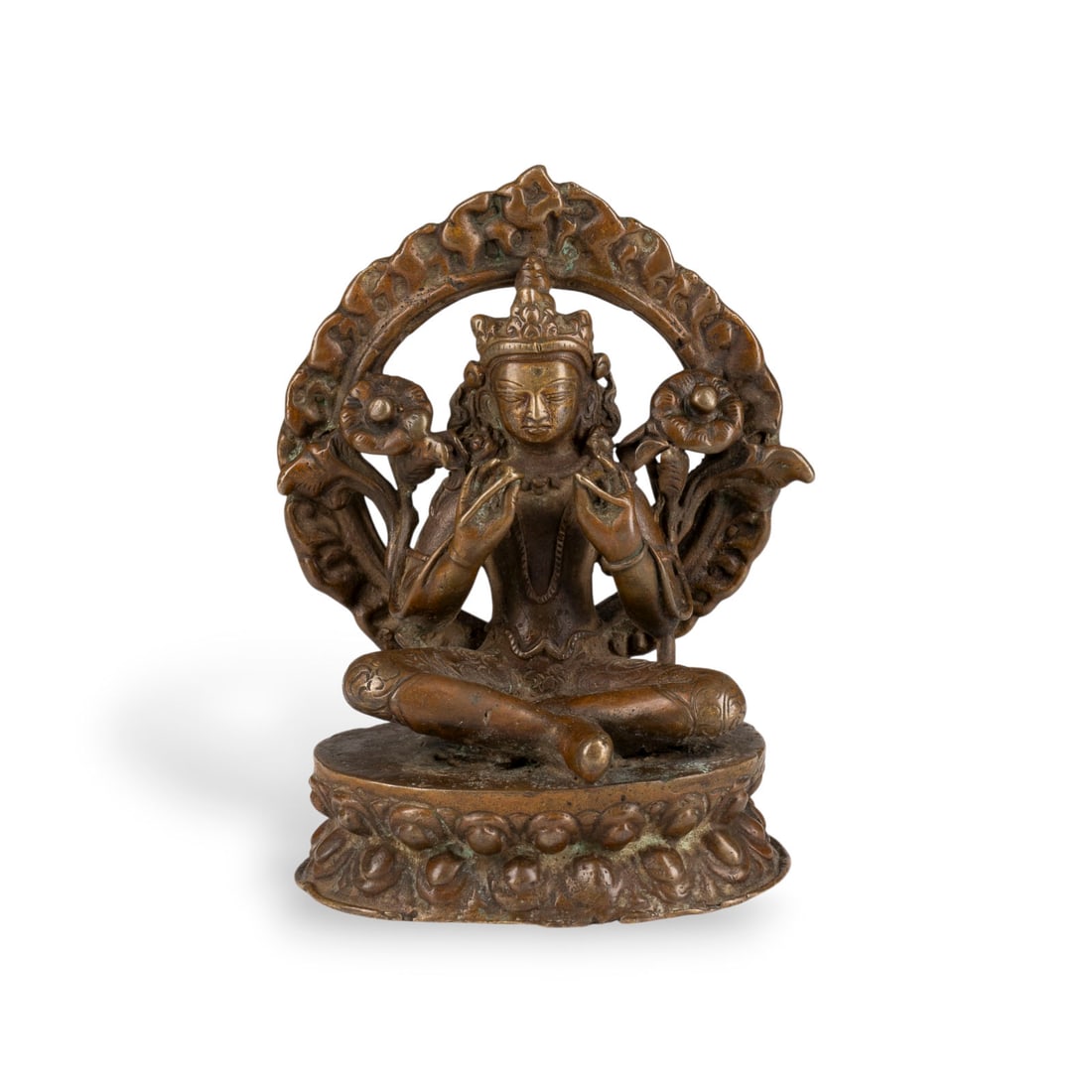 EINE BRONZEFIGUR EINES BODHISATTVA (1 of 5)