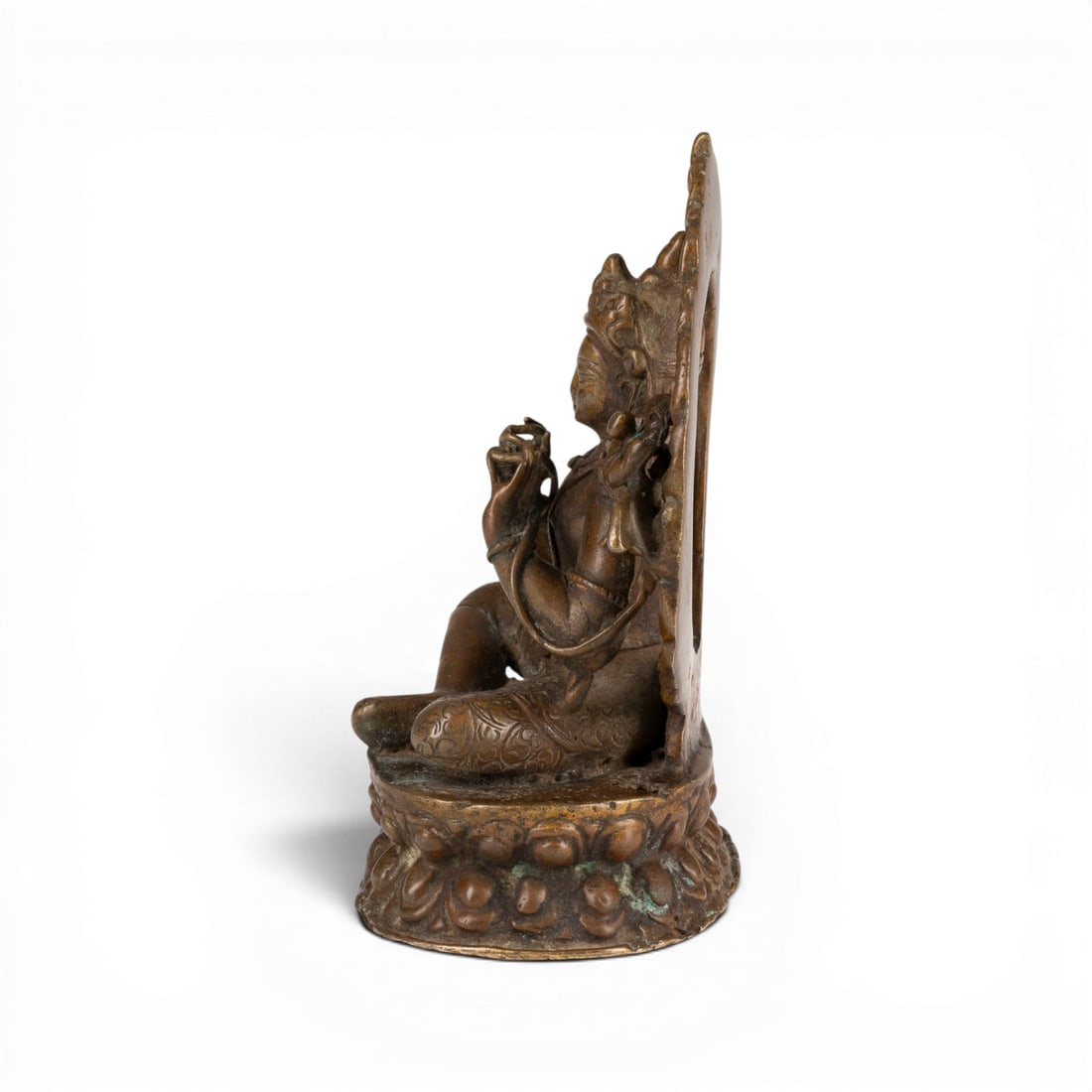EINE BRONZEFIGUR EINES BODHISATTVA - 2